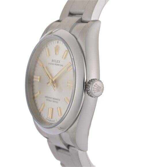 Rolex Oyster Perpetual 126000 Dominos Edition Silver 36mm Automatic Watch - Picture 3 of 10